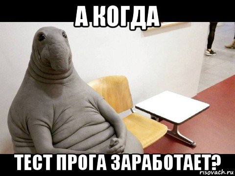 а когда тест прога заработает?