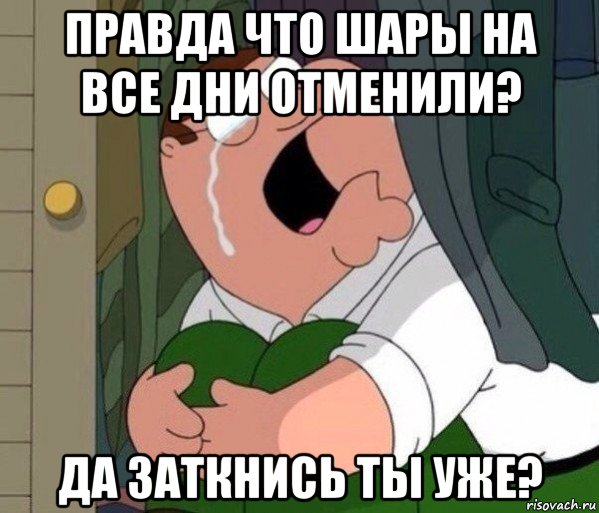 правда что шары на все дни отменили? да заткнись ты уже?, Мем Да заткнись ты уже