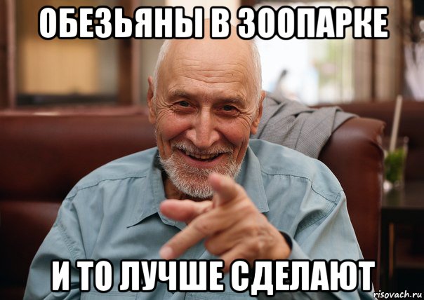 обезьяны в зоопарке и то лучше сделают