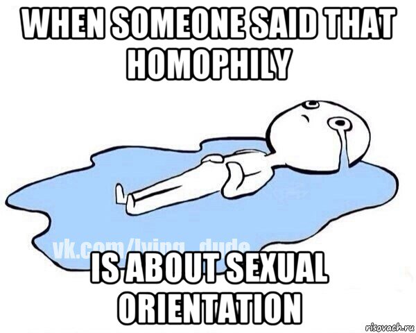 when someone said that homophily is about sexual orientation, Мем Этот момент когда