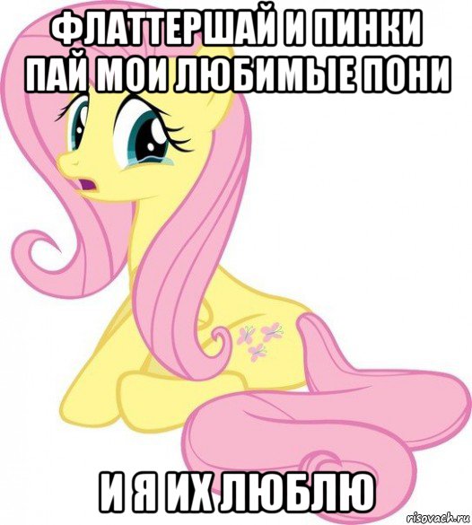 флаттершай и пинки пай мои любимые пони и я их люблю
