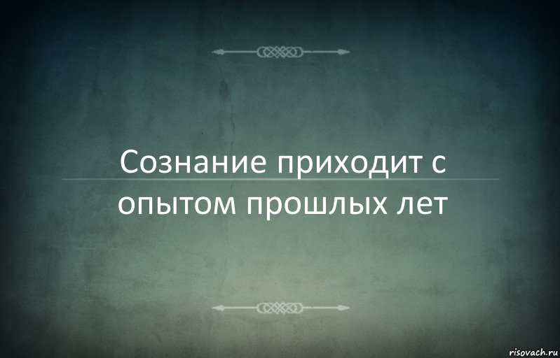 Сознание приходит с опытом прошлых лет, Комикс Игра слов 3