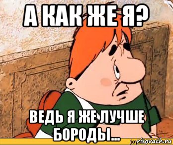 а как же я? ведь я же лучше бороды...