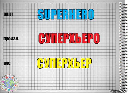 Superhero Суперхьеро Суперхьер, Комикс  Перевод с английского