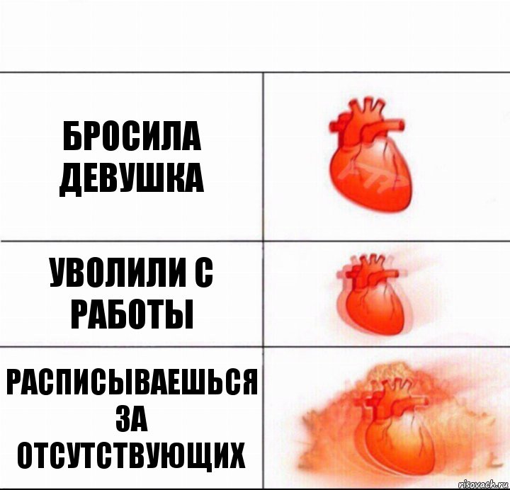 бросила девушка уволили с работы расписываешься за отсутствующих, Комикс  Расширяюшее сердце