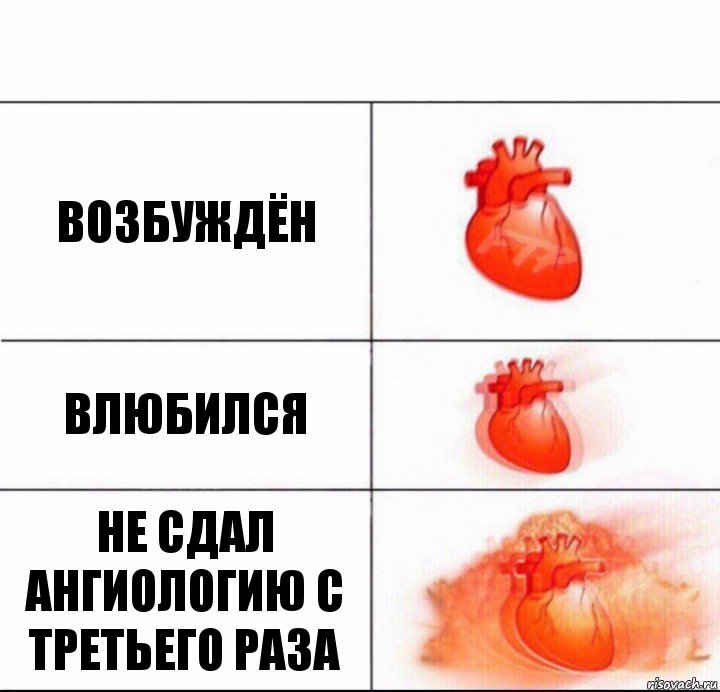 Возбуждён Влюбился Не сдал ангиологию с третьего раза, Комикс  Расширяюшее сердце