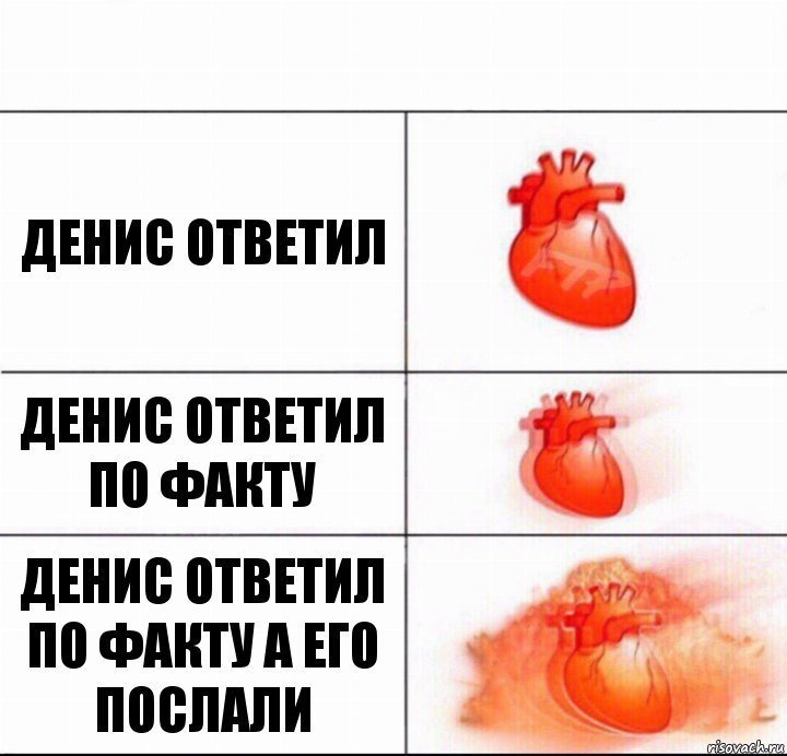 Денис ответил Денис ответил по факту Денис ответил по факту а его послали, Комикс  Расширяюшее сердце