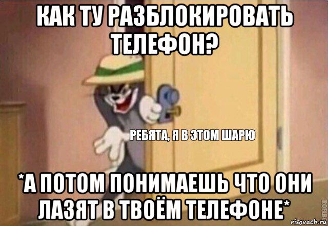 как ту разблокировать телефон? *а потом понимаешь что они лазят в твоём телефоне*, Мем    Ребята я в этом шарю