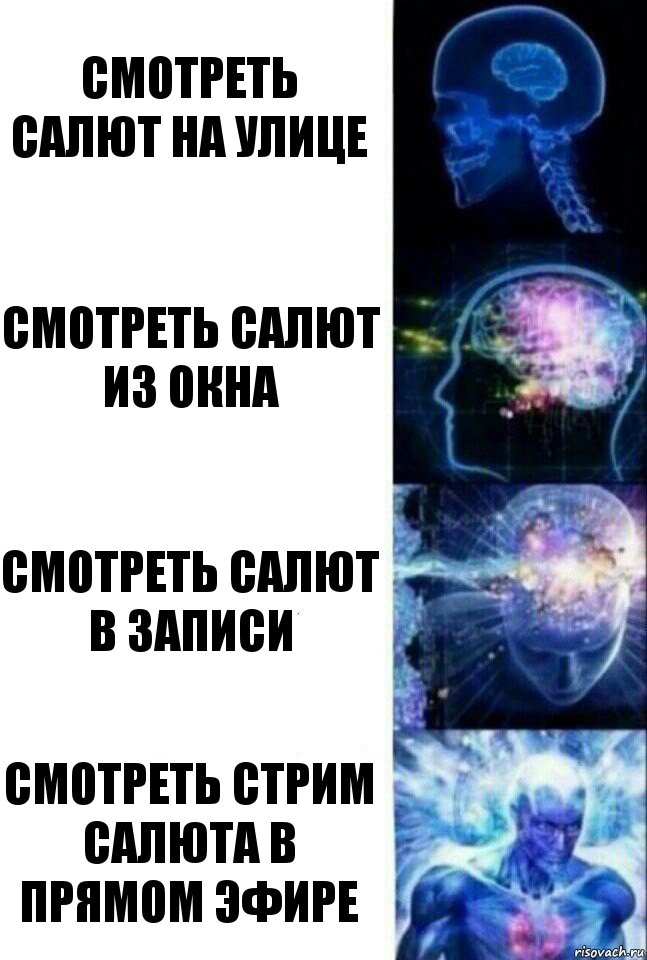 Смотреть салют на улице Смотреть салют из окна Смотреть салют в записи Смотреть стрим салюта в прямом эфире, Комикс  Сверхразум