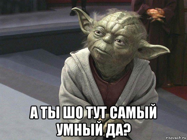  а ты шо тут самый умный да?, Мем  Йода