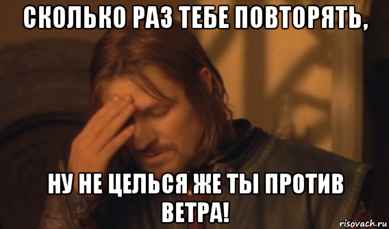 сколько раз тебе повторять, ну не целься же ты против ветра!, Мем Закрывает лицо