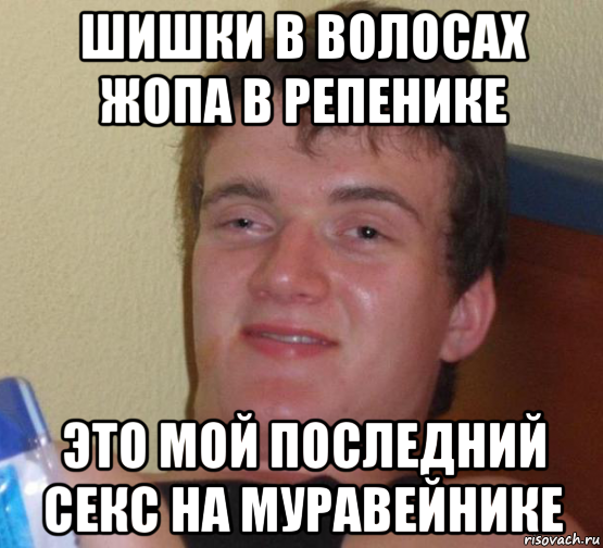 шишки в волосах жопа в репенике это мой последний секс на муравейнике, Мем 10 guy (Stoner Stanley really high guy укуренный парень)