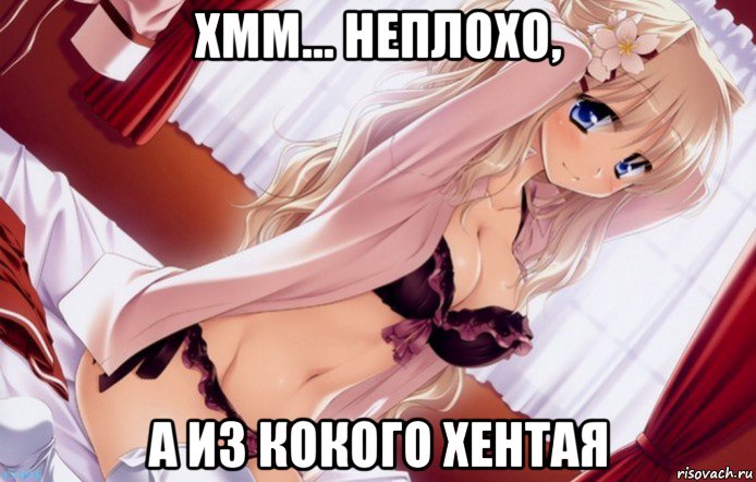 хмм... неплохо, а из кокого хентая