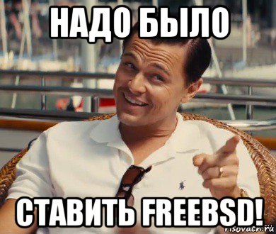 надо было ставить freebsd!, Мем Хитрый Гэтсби