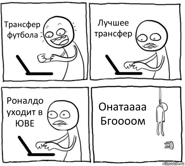 Трансфер футбола Лучшее трансфер Роналдо уходит в ЮВЕ Онатаааа Бгоооом, Комикс интернет убивает