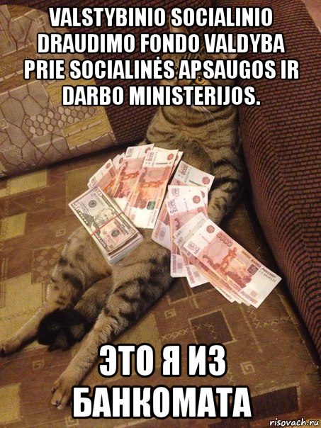valstybinio socialinio draudimo fondo valdyba prie socialinės apsaugos ir darbo ministerijos. это я из банкомата