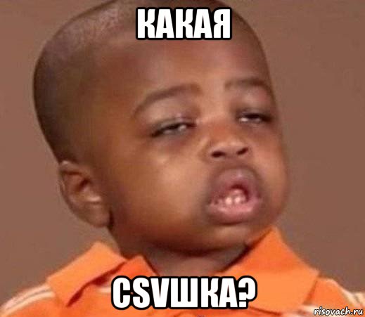 какая csvшка?