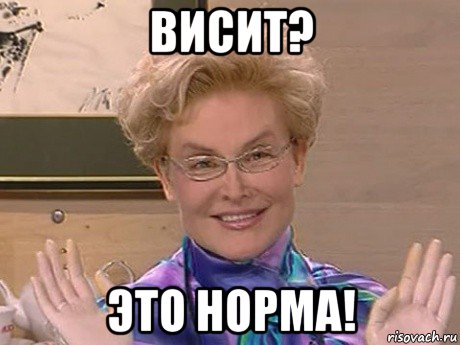 висит? это норма!, Мем Елена Малышева