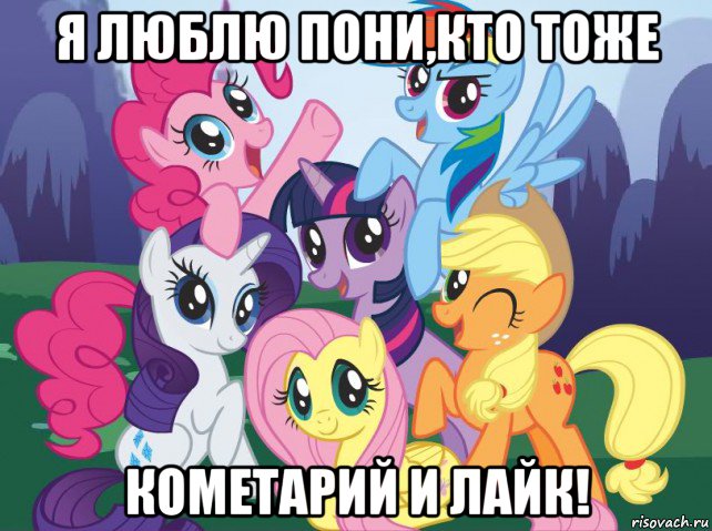 я люблю пони,кто тоже кометарий и лайк!, Мем My little pony