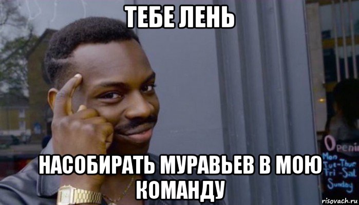 тебе лень насобирать муравьев в мою команду, Мем Не делай не будет