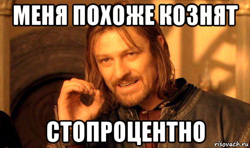 меня похоже кознят стопроцентно, Мем Нельзя просто так взять и (Боромир мем)