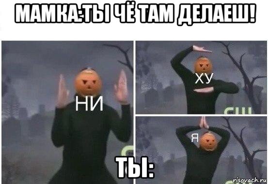 мамка:ты чё там делаеш! ты:, Мем  Ни ху Я