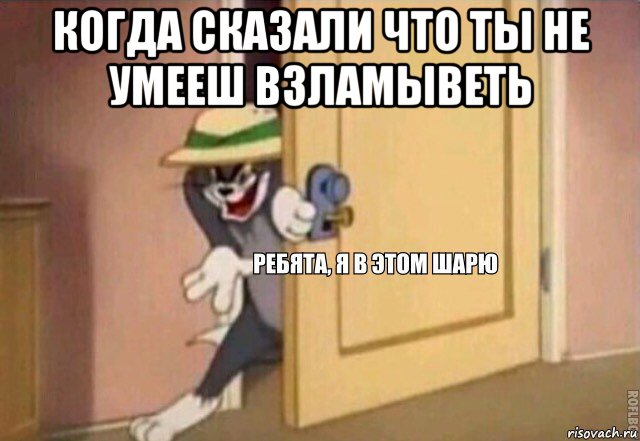 когда сказали что ты не умееш взламыветь , Мем    Ребята я в этом шарю