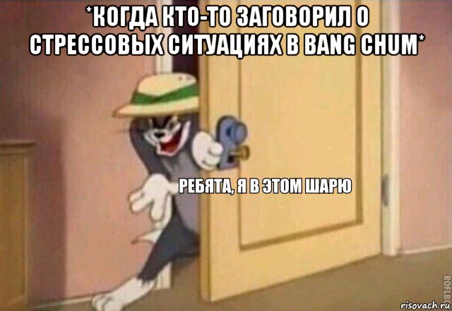 *когда кто-то заговорил о стрессовых ситуациях в bang chum* , Мем    Ребята я в этом шарю