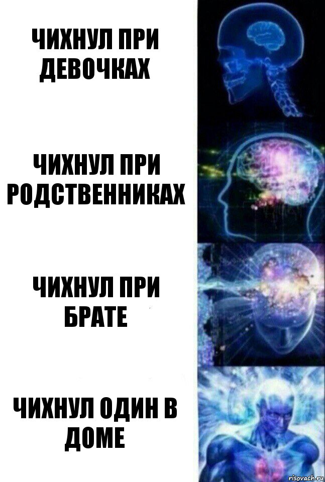 чихнул при девочках чихнул при родственниках чихнул при брате чихнул один в доме, Комикс  Сверхразум