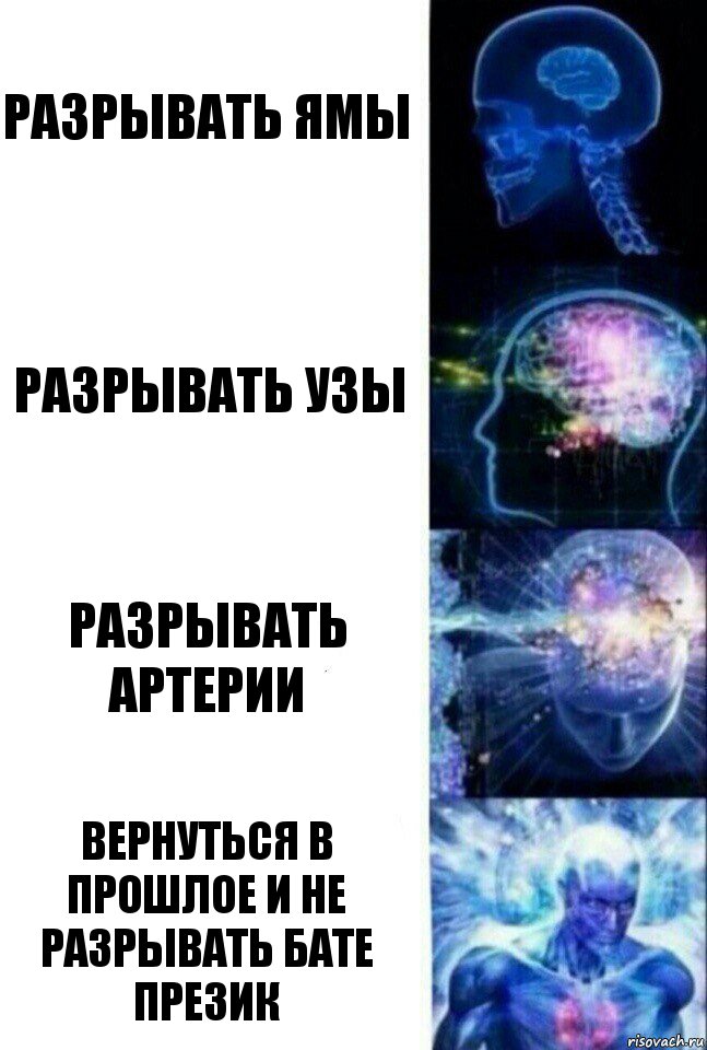 Разрывать ямы Разрывать узы Разрывать артерии Вернуться в прошлое и не разрывать бате презик, Комикс  Сверхразум