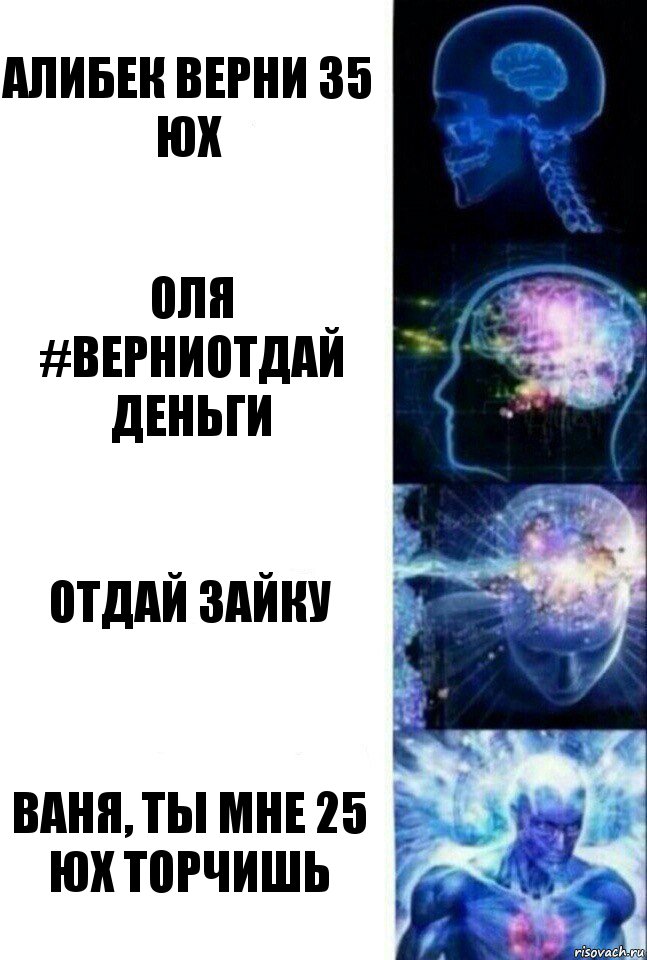 Алибек верни 35 юх Оля #верниотдай деньги Отдай зайку Ваня, ты мне 25 юх торчишь, Комикс  Сверхразум