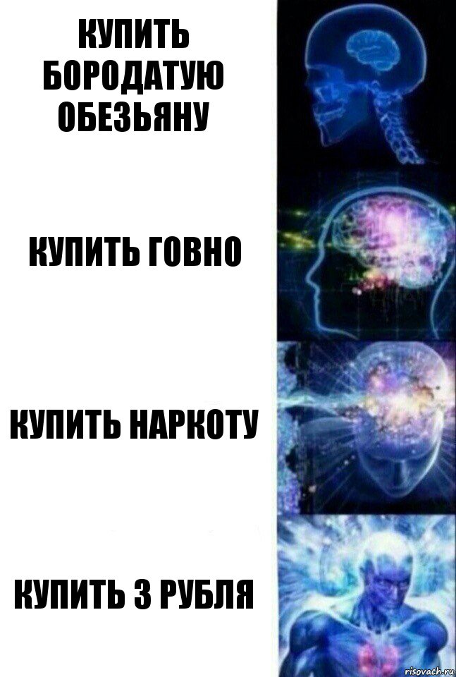 Купить бородатую обезьяну Купить говно Купить наркоту Купить 3 рубля, Комикс  Сверхразум