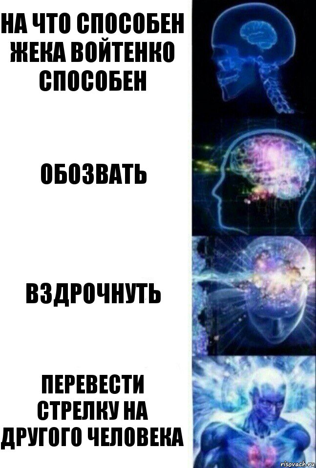 на что способен жека войтенко способен обозвать вздрочнуть перевести стрелку на другого человека, Комикс  Сверхразум