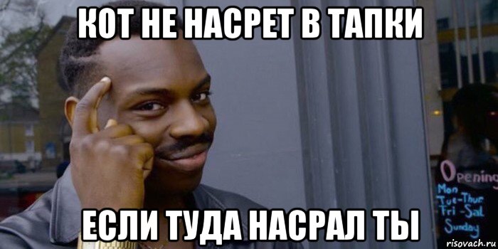 кот не насрет в тапки если туда насрал ты