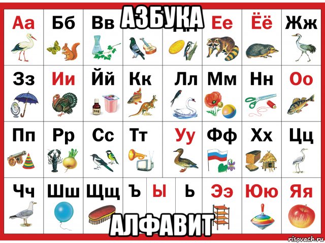 азбука алфавит, Мем азбука