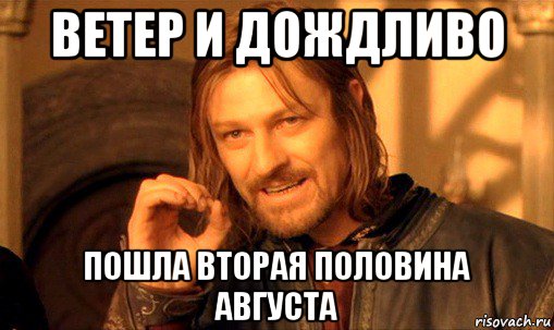 ветер и дождливо пошла вторая половина августа, Мем Нельзя просто так взять и (Боромир мем)