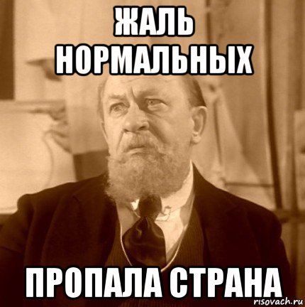 жаль нормальных пропала страна