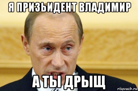 я призьидент владимир а ты дрыщ, Мем путин