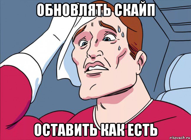 обновлять скайп оставить как есть