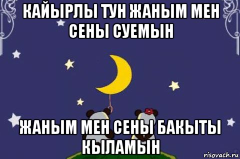 кайырлы тун жаным мен сены суемын жаным мен сены бакыты кыламын, Мем Спокойной ночи Саша