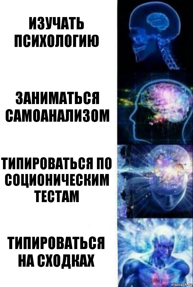 Изучать психологию Заниматься самоанализом Типироваться по соционическим тестам Типироваться на сходках, Комикс  Сверхразум