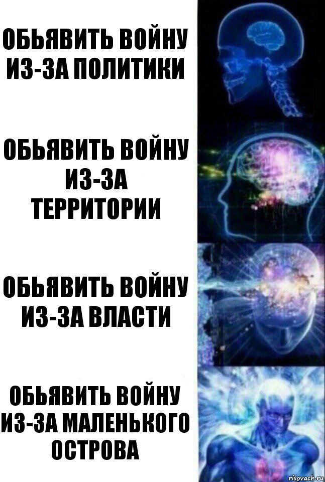 Обьявить войну из-за политики Обьявить войну из-за территории Обьявить войну из-за власти Обьявить войну из-за маленького острова, Комикс  Сверхразум