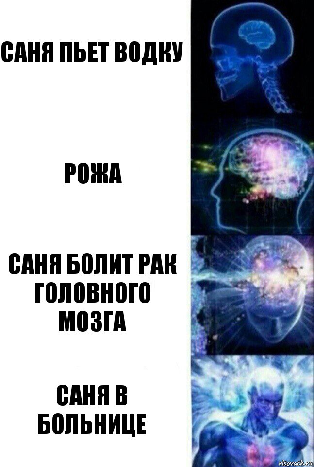 саня пьет водку рожа саня б0лит рак головного мозга саня в больнице, Комикс  Сверхразум