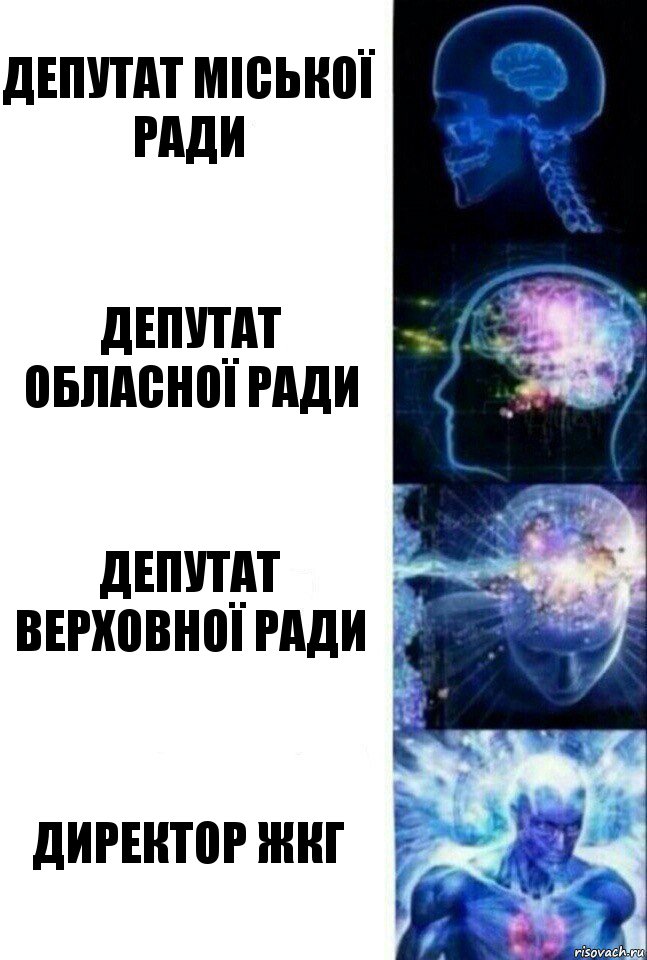 депутат міської ради депутат обласної ради депутат верховної ради директор ЖКГ, Комикс  Сверхразум