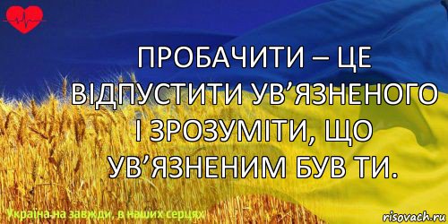 Пробачити – це відпустити ув’язненого і зрозуміти, що ув’язненим був ти., Комикс ваивит