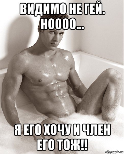 видимо не гей. ноооо... я его хочу и член его тож!!, Мем Все парни-ебливые бляди