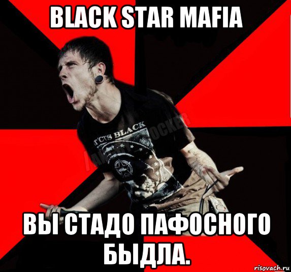 black star mafia вы стадо пафосного быдла., Мем Агрессивный рокер