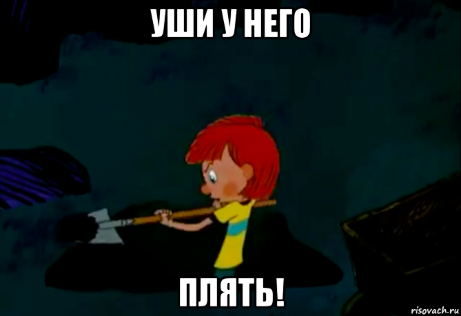 уши у него плять!