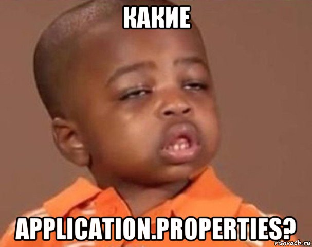 какие application.properties?, Мем  Какой пацан (негритенок)