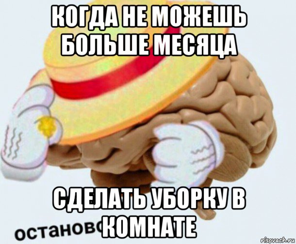 когда не можешь больше месяца сделать уборку в комнате, Мем   Моя остановочка мозг